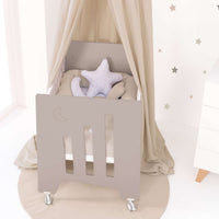 Minicuna colecho (5en1) con ruedas 60x80 cm beige · Omni Uno Arena C181A-M7753