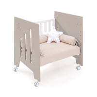 Minicuna colecho (5en1) con ruedas 60x80 cm beige · Omni Uno Arena C181A-M7753