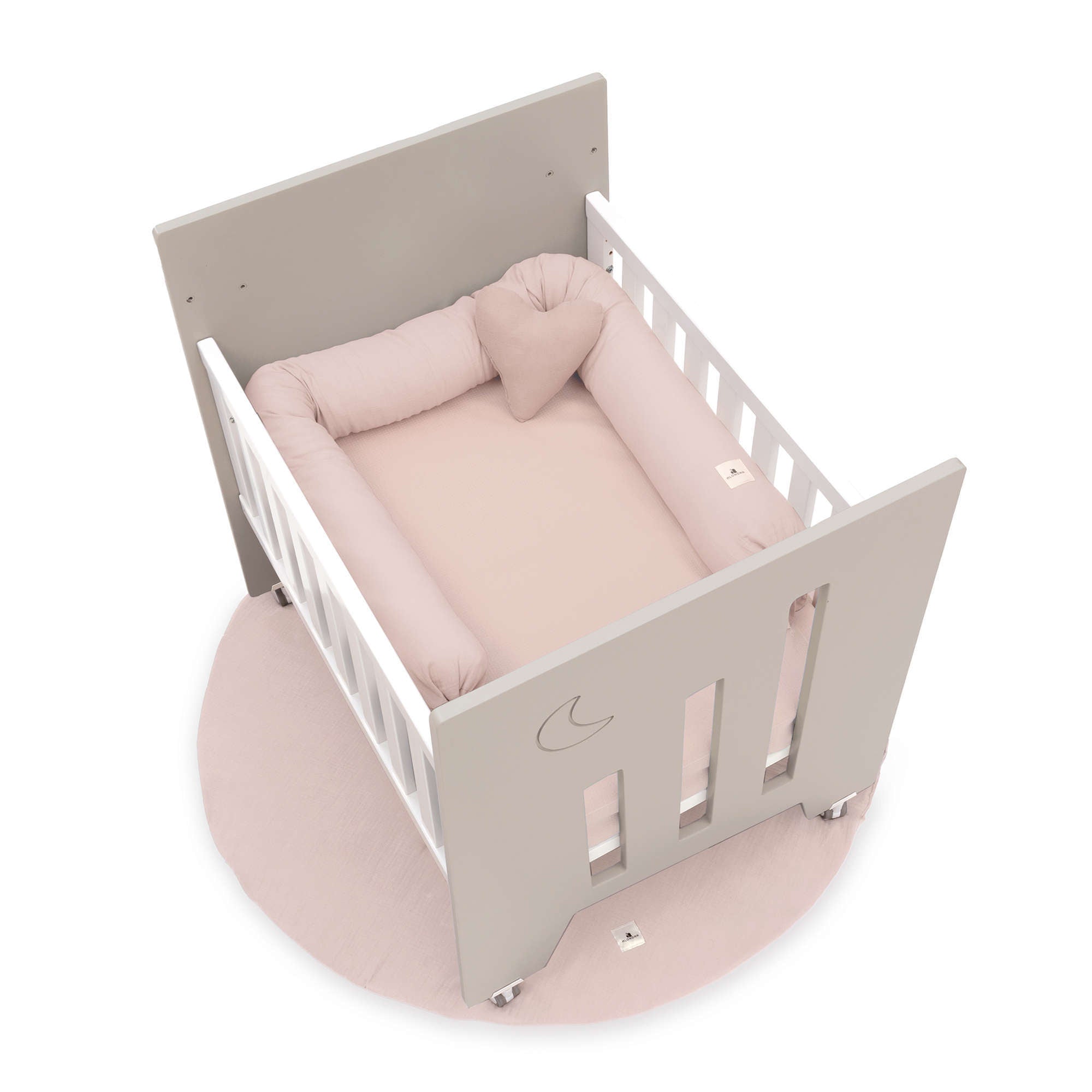 Minicuna colecho (5en1) con ruedas 60x80 cm beige · Omni Uno Arena C181A-M7753