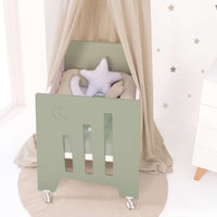 Minicuna colecho (5en1) con ruedas 60x80 cm verde-oliva · Omni Uno Erba C181A-M7756