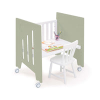 Minicuna 60x80 cm y cuna 60x120 cm (7en1) verde-oliva · Omni Tre Erba C181T-M7756