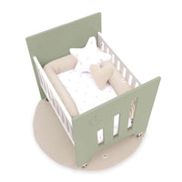 Minicuna colecho (5en1) con ruedas 60x80 cm verde-oliva · Omni Uno Erba C181A-M7756