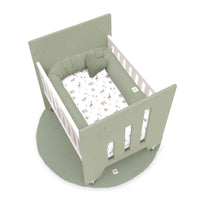 Minicuna colecho (5en1) con ruedas 60x80 cm verde-oliva · Omni Uno Erba C181A-M7756