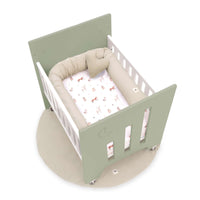 Minicuna colecho (5en1) con ruedas 60x80 cm verde-oliva · Omni Uno Erba C181A-M7756