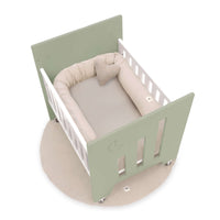 Minicuna colecho (5en1) con ruedas 60x80 cm verde-oliva · Omni Uno Erba C181A-M7756