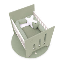 Minicuna colecho (5en1) con ruedas 60x80 cm verde-oliva · Omni Uno Erba C181A-M7756