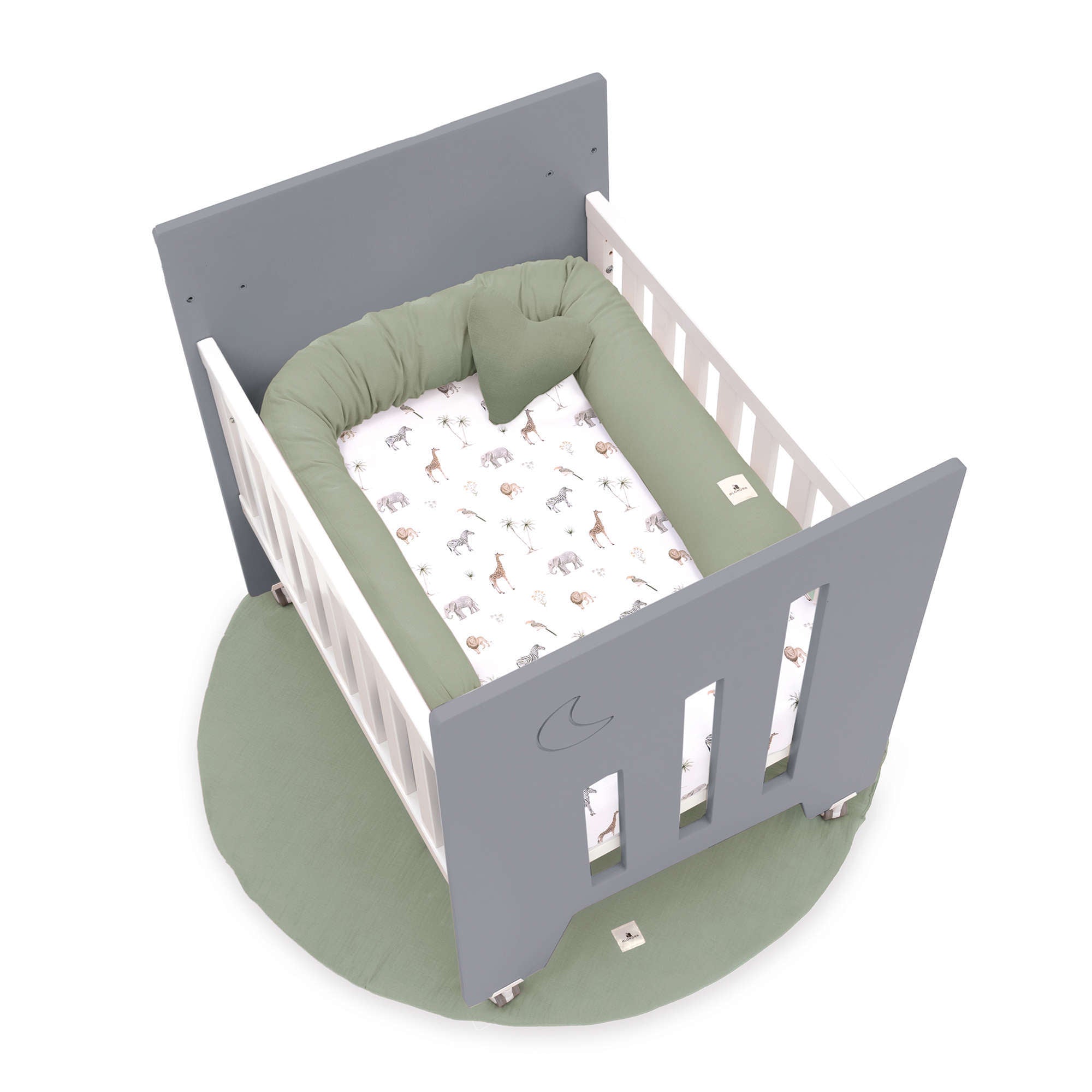 Minicuna colecho (5en1) con ruedas 60x80 cm antracita · Omni Uno Antracita C181A-M7758