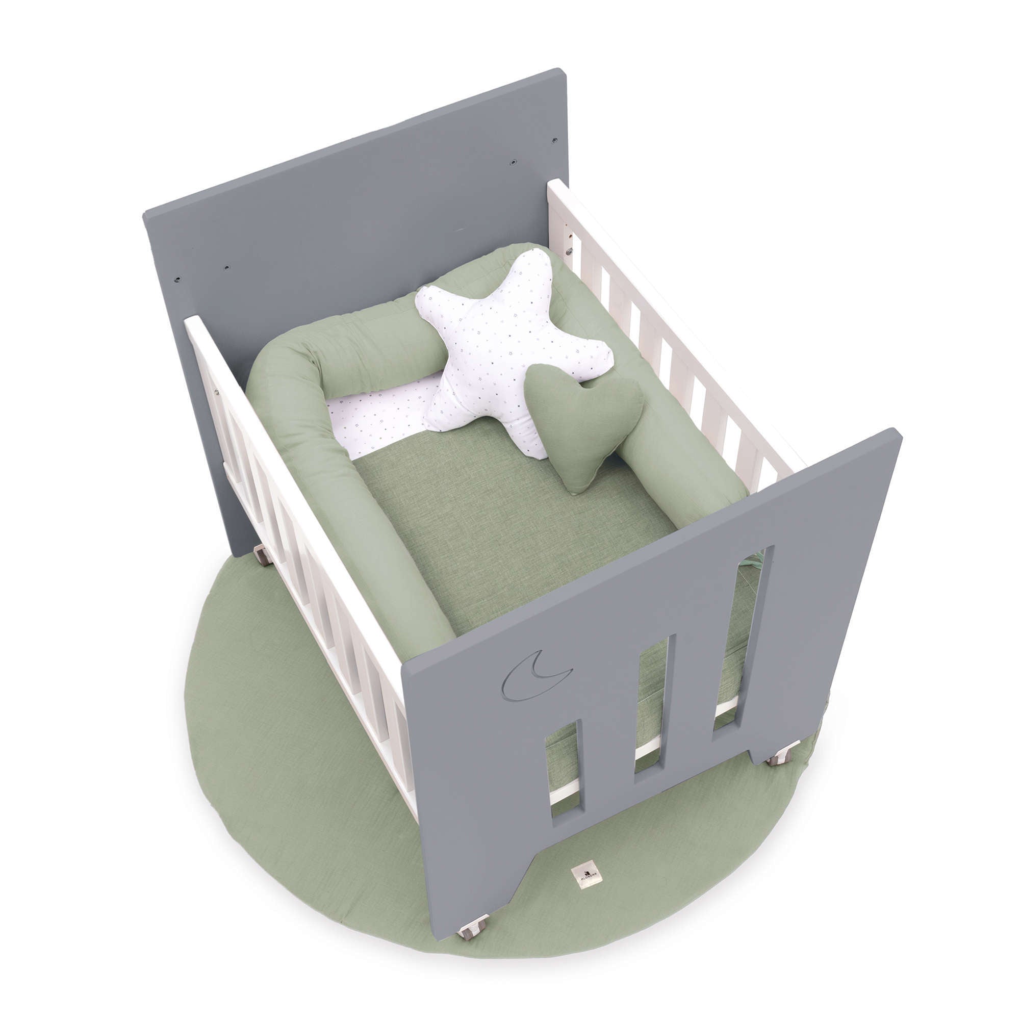 Minicuna colecho (5en1) con ruedas 60x80 cm antracita · Omni Uno Antracita C181A-M7758