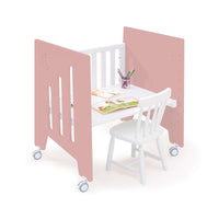 Minicuna colecho (5en1) con ruedas 60x80 cm rosa · Omni Uno Quarzo C181A-M7759