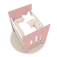Minicuna colecho (5en1) con ruedas 60x80 cm rosa · Omni Uno Quarzo C181A-M7759
