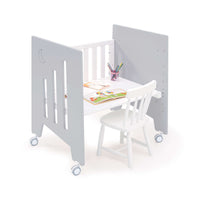 Minicuna 60x80 cm y cuna 60x120 cm (7en1) gris · Omni Tre Grey C181T-M7778