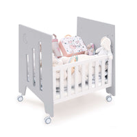 Minicuna 60x80 cm y cuna 60x120 cm (7en1) gris · Omni Tre Grey C181T-M7778