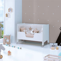 Cuna colecho OMNI blanca de 60x120 con barrera para cama infantil