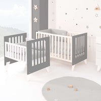 Minicuna y cuna todo en uno (7en1) blanca/antracita · Nexo Tre Antracita C187T-M7758