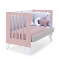 Cuna de colecho 60x120 cm (4en1) rosa pastel · Nexo Due Flamingo C187D-M7742