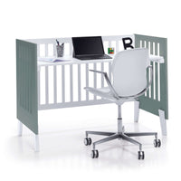 Minicuna y cuna todo en uno (7en1) blanca/verde eucalipto · Nexo Tre Eucalyptus C187T-M7757
