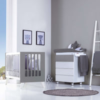 Cuna colecho 60x120 cm (4en1) blanco/antracita · Nexo Due Antracita C187D-M7758