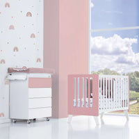 Cuna de colecho 60x120 cm (4en1) rosa · Nexo Due Quarzo C187D-M7759