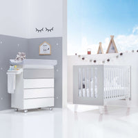 Cuna colecho 60x120 cm (4en1) blanco/gris · Nexo Due Grey C187D-M7778