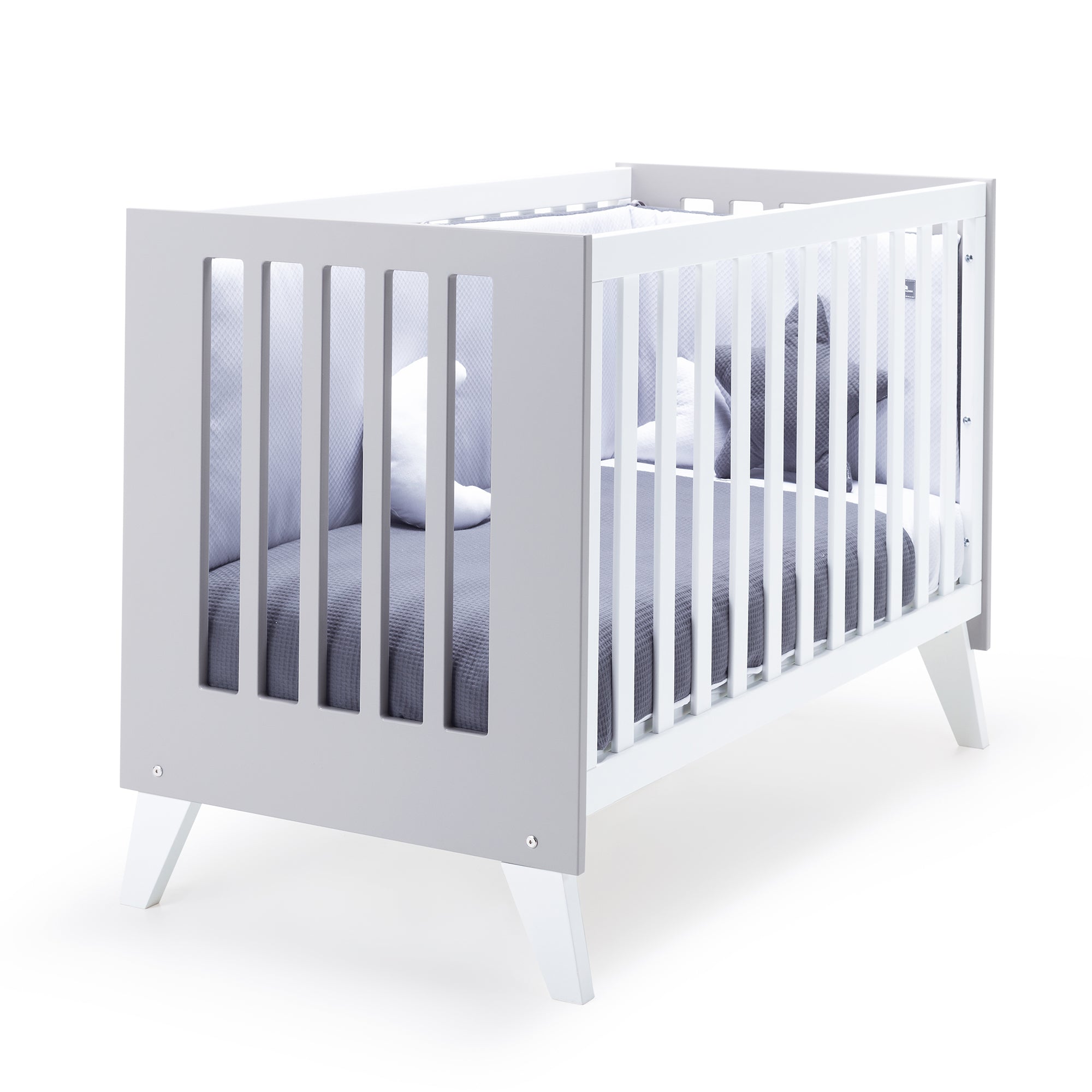 Cuna colecho 60x120 cm (4en1) blanco/gris · Nexo Due Grey C187D-M7778