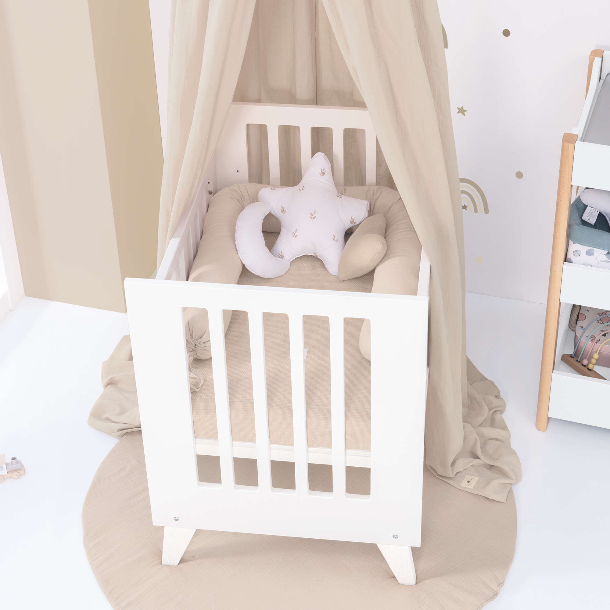 Minicuna y cuna todo en uno (7en1) blanca · Nexo Tre White C187T-M7700