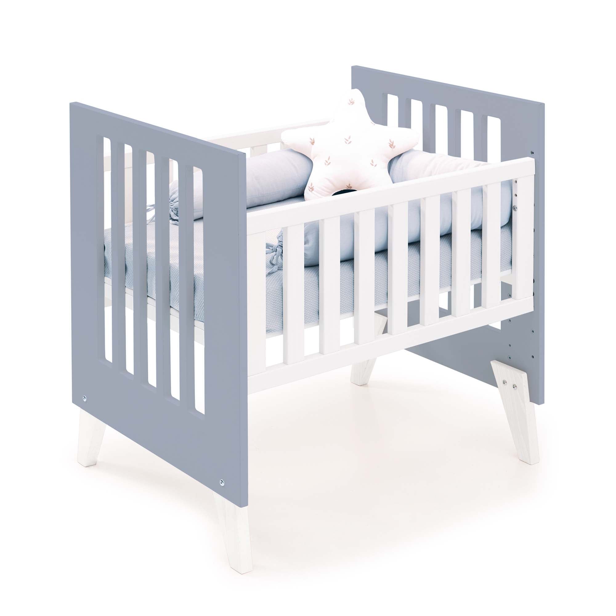 Minicuna 60x80 cm para colecho (5en1) blanca/azul · Nexo Uno Blu denim C187A-M7741