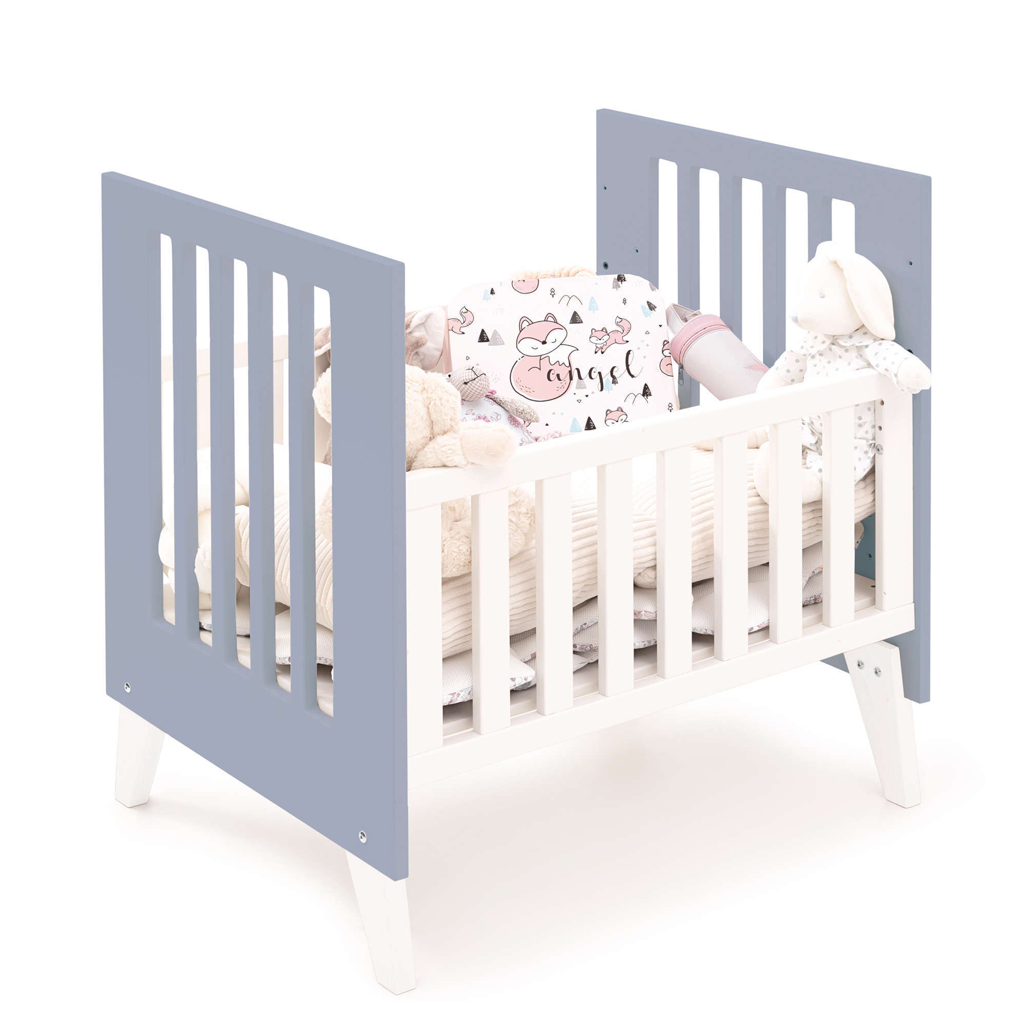 Minicuna 60x80 cm para colecho (5en1) blanca/azul · Nexo Uno Blu denim C187A-M7741