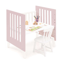 Minicuna 60x80 cm para colecho (5en1) blanca/rosa claro · Nexo Uno Flamingo C187A-M7742