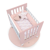 Minicuna 60x80 cm para colecho (5en1) blanca/rosa claro · Nexo Uno Flamingo C187A-M7742