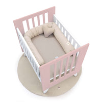 Minicuna 60x80 cm para colecho (5en1) blanca/rosa claro · Nexo Uno Flamingo C187A-M7742