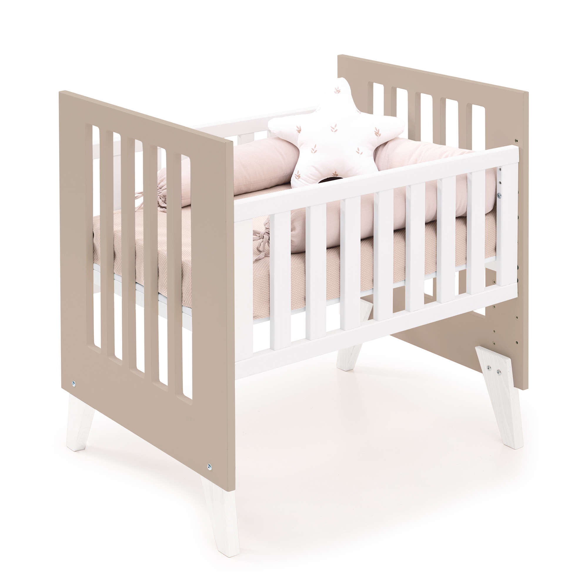 Minicuna y cuna todo en uno (7en1) blanca/beige · Nexo Tre Arena C187T-M7753