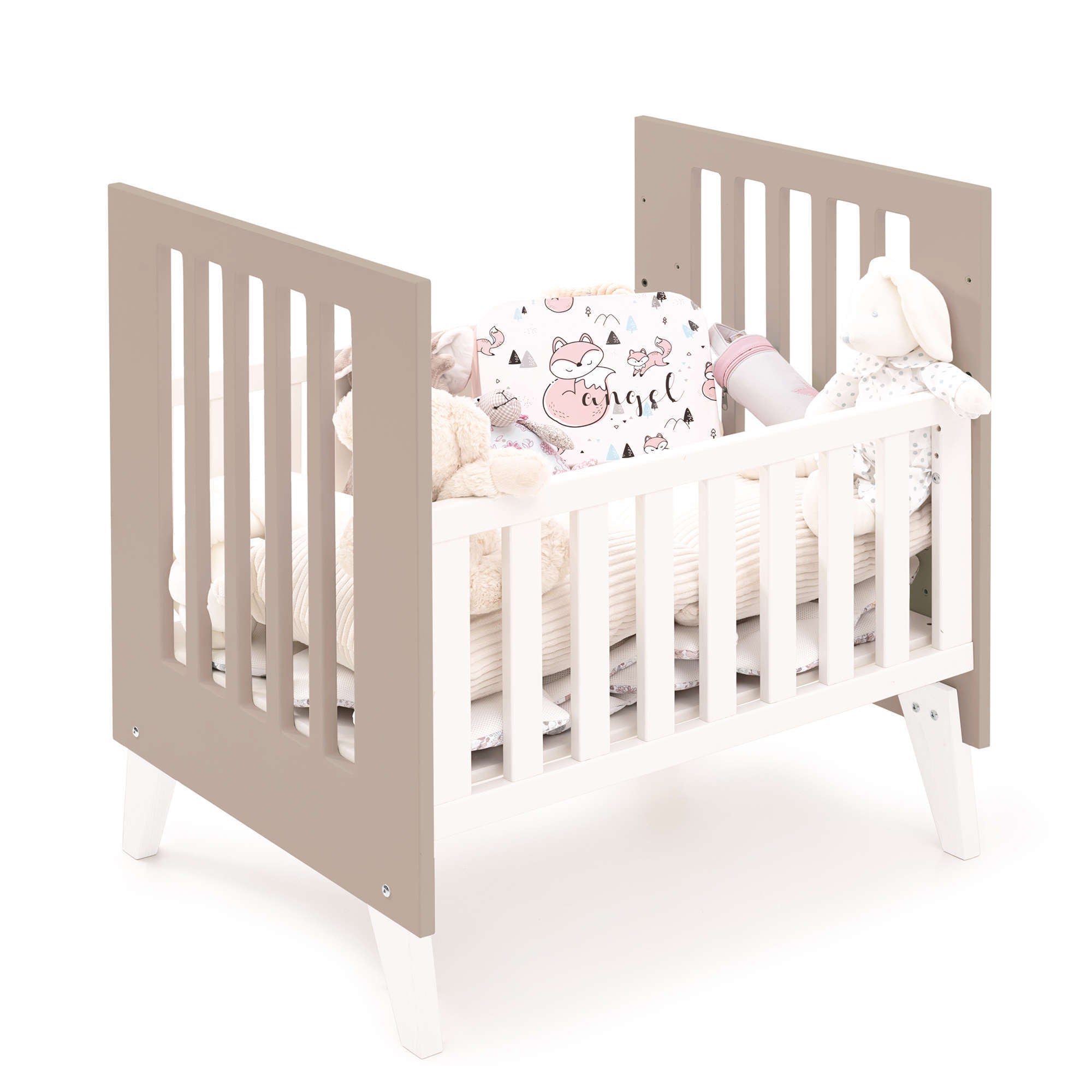 Minicuna y cuna todo en uno (7en1) blanca/beige · Nexo Tre Arena C187T-M7753