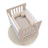 Minicuna 60x80 cm para colecho (5en1) blanca/beige · Nexo Uno Arena C187A-M7753