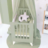Minicuna 60x80 cm para colecho (5en1) blanca/verde-oliva · Nexo Uno Erba C187A-M7756