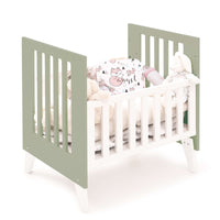 Minicuna 60x80 cm para colecho (5en1) blanca/verde-oliva · Nexo Uno Erba C187A-M7756