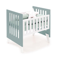 Minicuna y cuna todo en uno (7en1) blanca/verde eucalipto · Nexo Tre Eucalyptus C187T-M7757