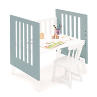 Minicuna y cuna todo en uno (7en1) blanca/verde eucalipto · Nexo Tre Eucalyptus C187T-M7757