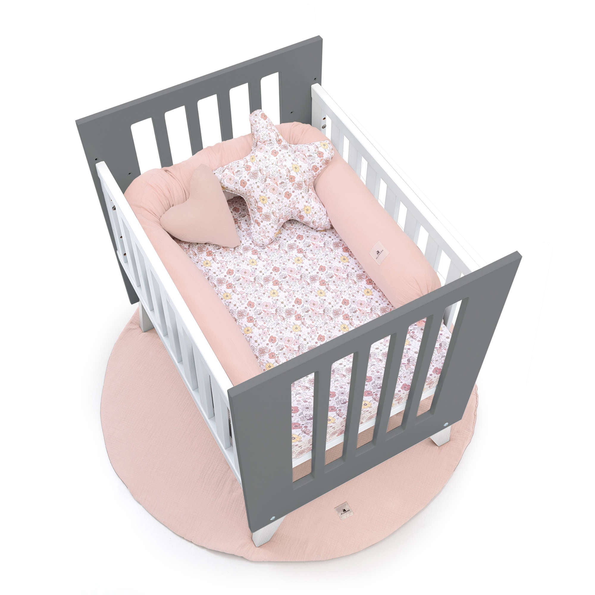 Minicuna 60x80 cm para colecho (5en1) blanca/antracita · Nexo Uno Antracita C187A-M7758
