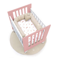 Minicuna 60x80 cm para colecho (5en1) blanca/rosa · Nexo Uno Quarzo C187A-M7759