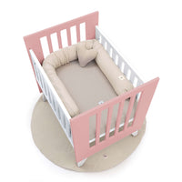 Minicuna 60x80 cm para colecho (5en1) blanca/rosa · Nexo Uno Quarzo C187A-M7759