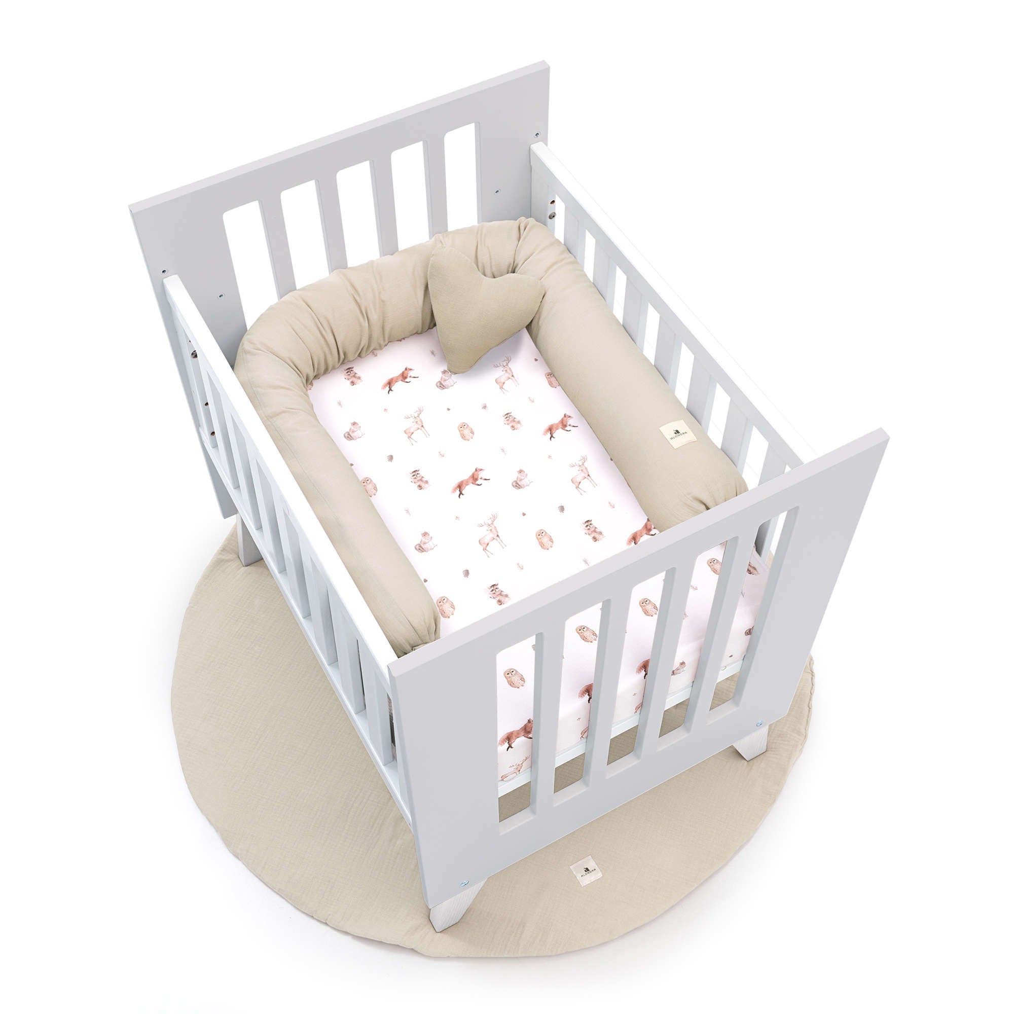 Minicuna 60x80 cm para colecho (5en1) blanca/gris · Nexo Uno Grey C187A-M7778