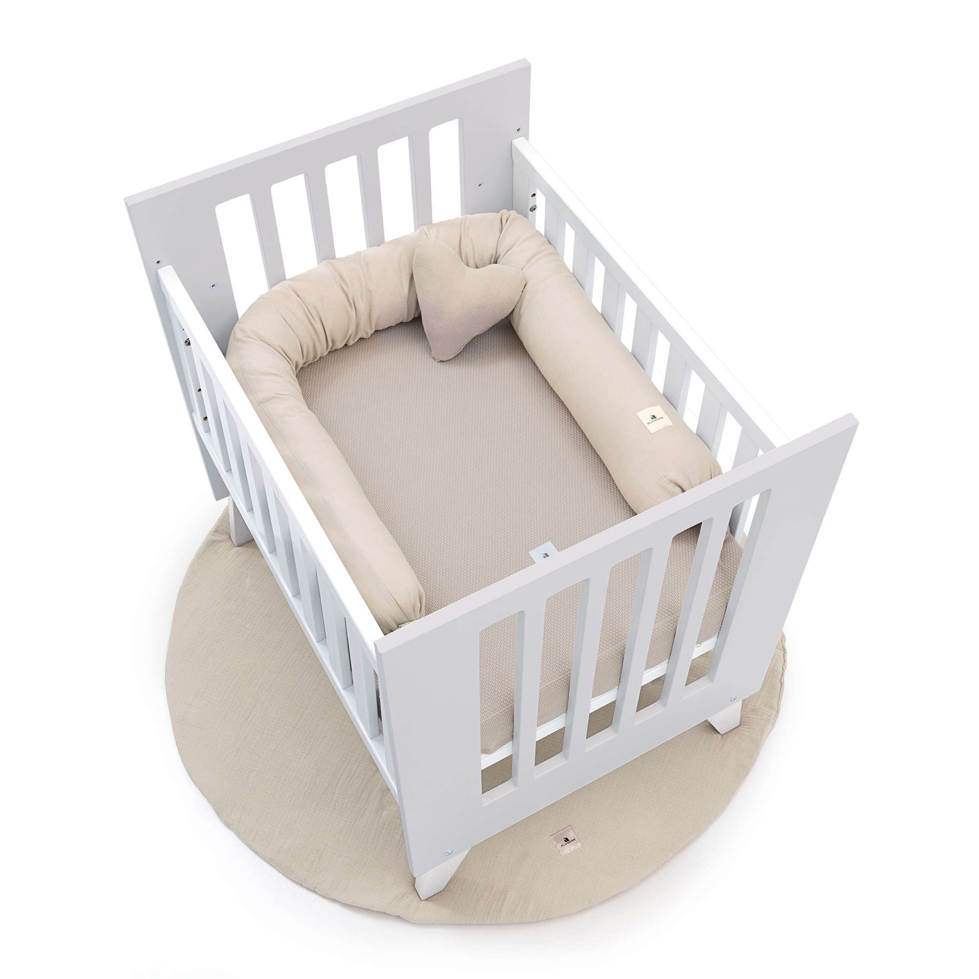 Minicuna 60x80 cm para colecho (5en1) blanca/gris · Nexo Uno Grey C187A-M7778