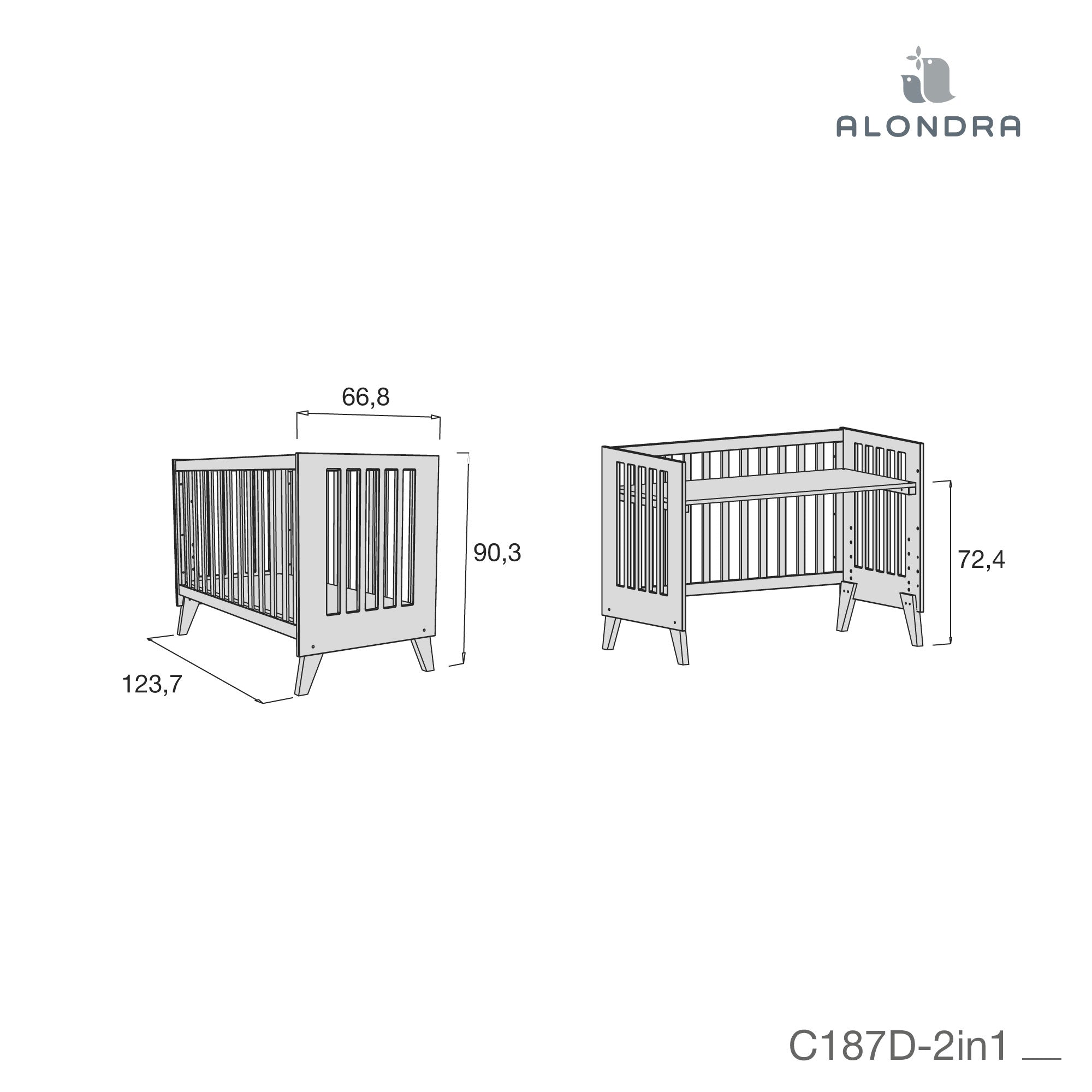 Dormitorio infantil grande en blanco, madera y verde eucalipto · Lifestyle Plus+ Eucalypto