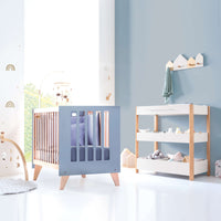 Minicuna convertible en cuna (7en1) madera/azul · Nexor Tre Blu denim C187RT-M4195