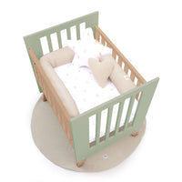 Minicuna colecho 60x80 cm (5en1) madera/verde-oliva · Nexor Uno Erba C187RA-M5695