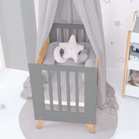 Minicuna convertible en cuna (7en1) madera/antracita · Nexor Tre Antracita C187RT-M5895