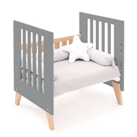Minicuna convertible en cuna (7en1) madera/antracita · Nexor Tre Antracita C187RT-M5895