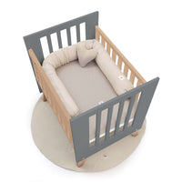 Minicuna colecho 60x80 cm (5en1) madera/antracita · Nexor Uno Antracita C187RA-M5895