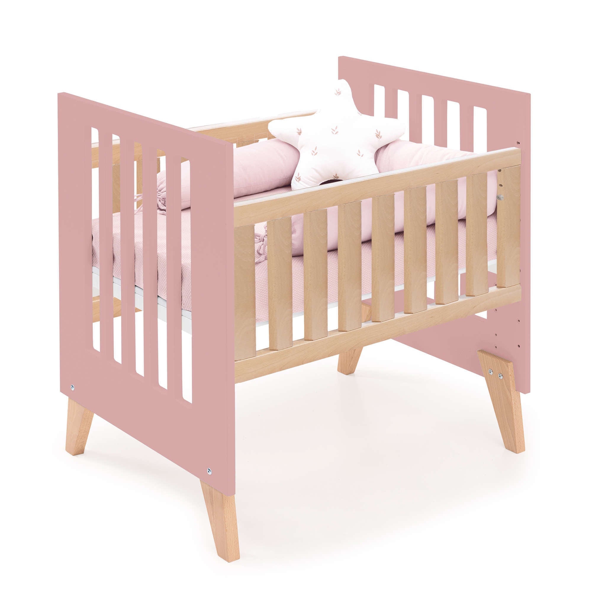 Minicuna colecho 60x80 cm (5en1) madera/rosado · Nexor Uno Quarzo C187RA-M5995