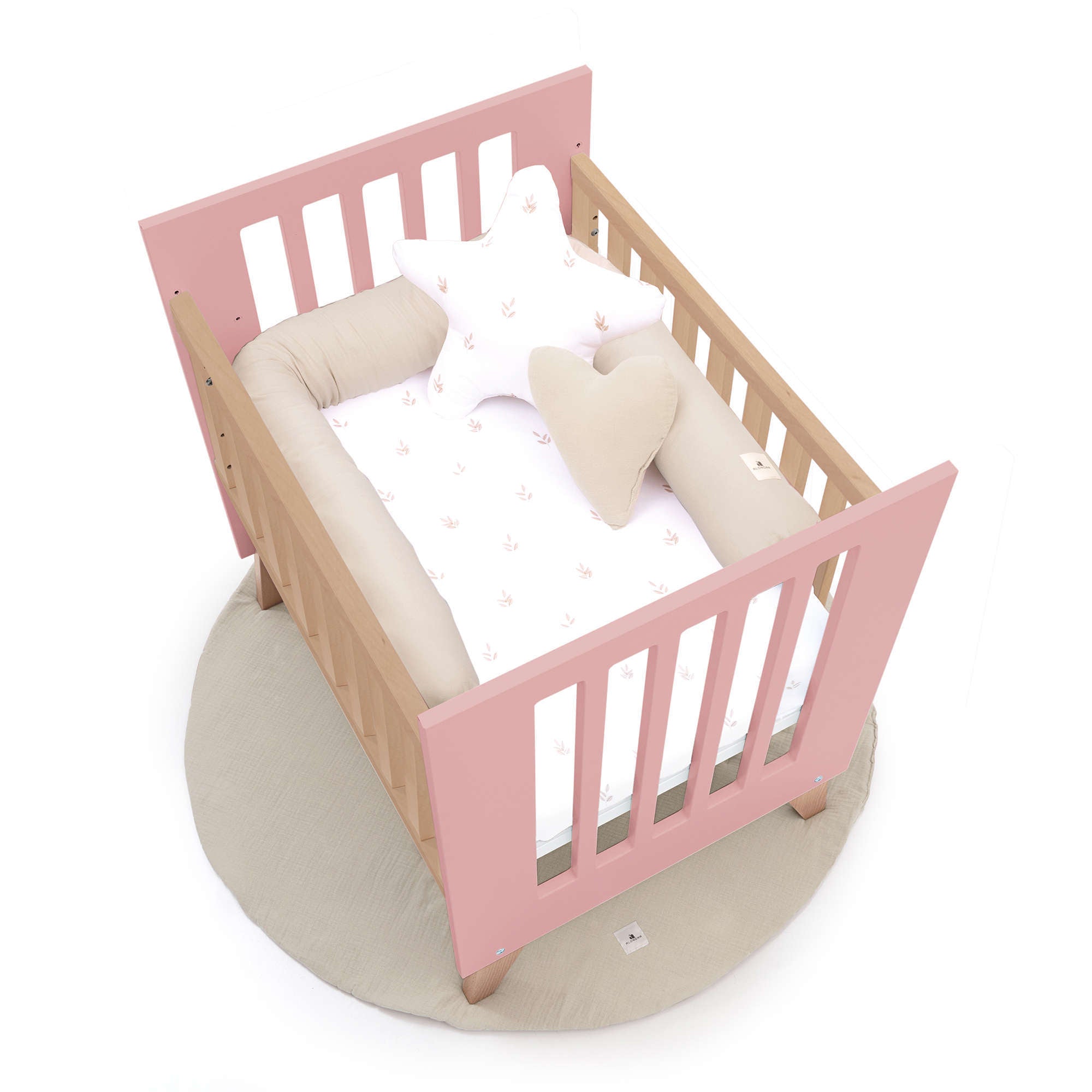 Minicuna colecho 60x80 cm (5en1) madera/rosado · Nexor Uno Quarzo C187RA-M5995
